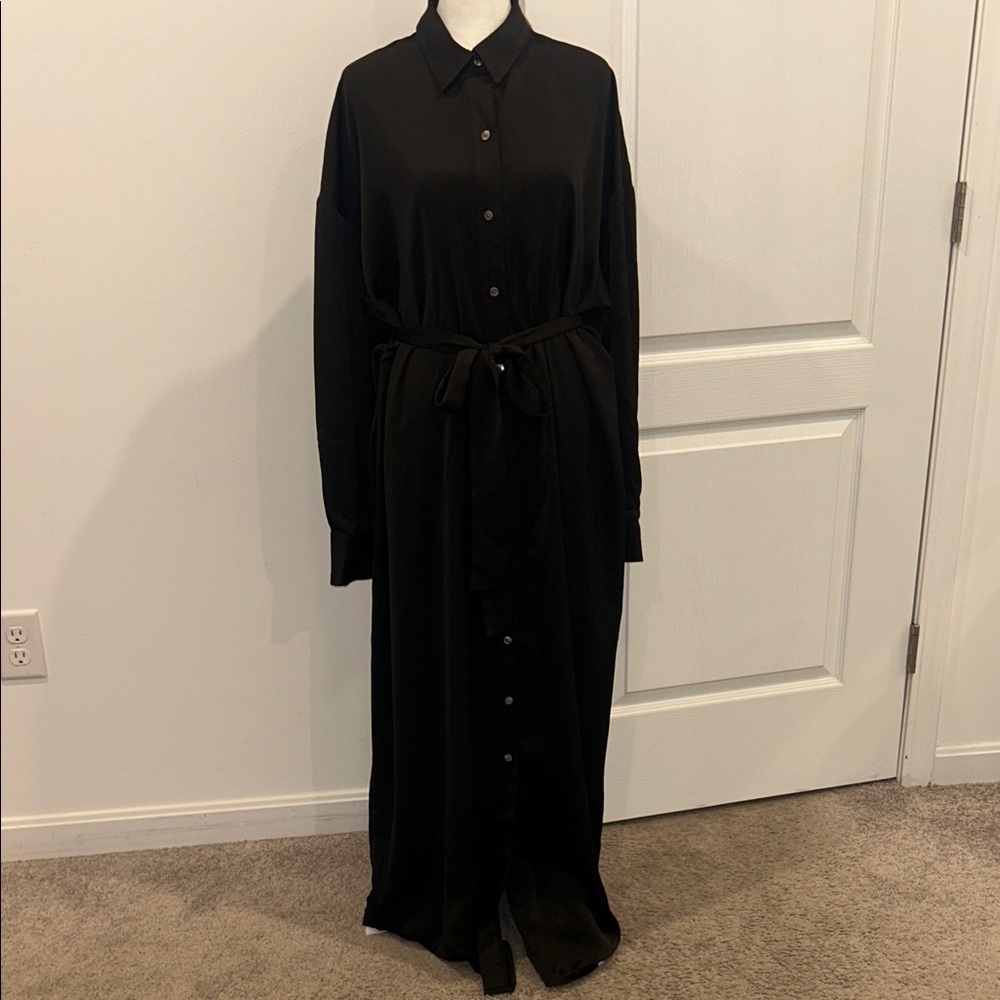 Banana Republic black  Shirt Midi Dress - Picture 3 of 12